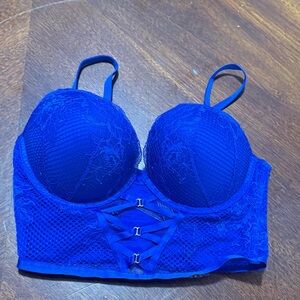 Victoria's Secret Cobalt Blue Lace Bra